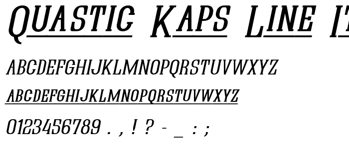 Quastic Kaps Line Italic police