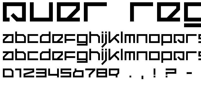 Quer Regular font