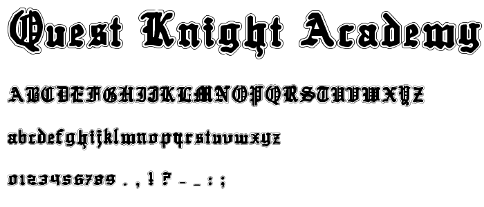 Quest Knight Academy font