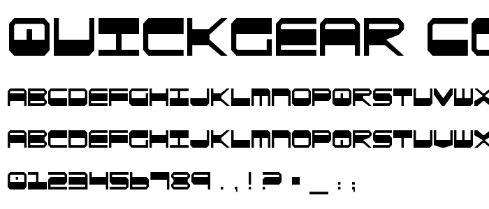 QuickGear Condensed font