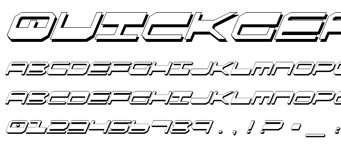 QuickGear Shadow Italic font