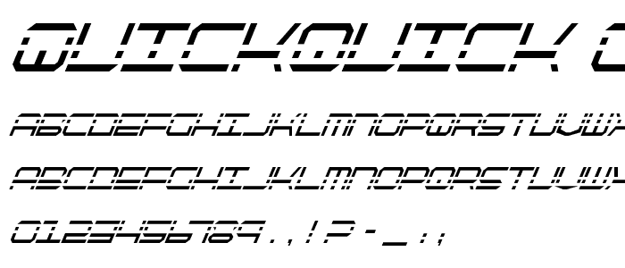 QuickQuick Condensed Italic police