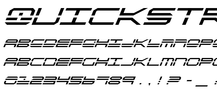 QuickStrike Italic font