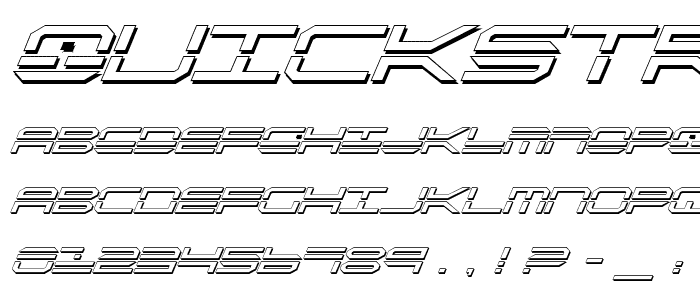 QuickStrike Shadow Italic font