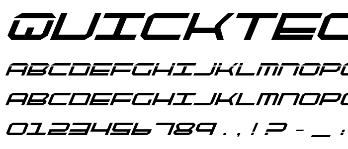 QuickTech Bold Italic police