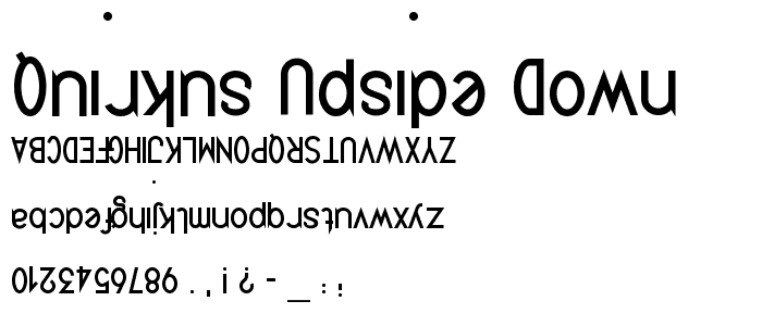 Quirkus Upside Down font