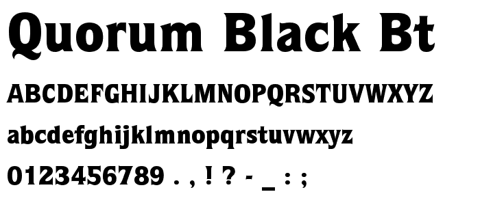 Quorum Black BT font