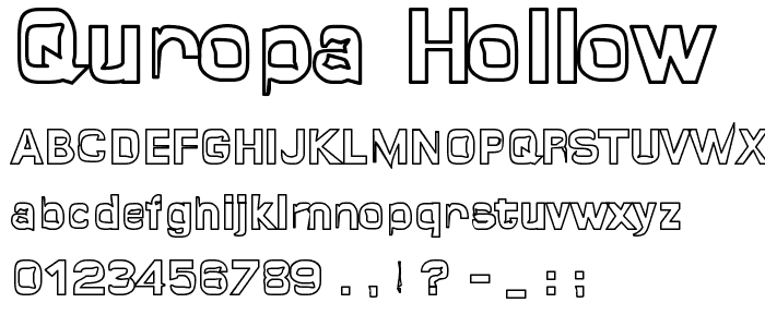 Quropa Hollow font