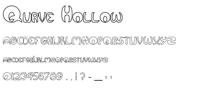 Qurve Hollow font