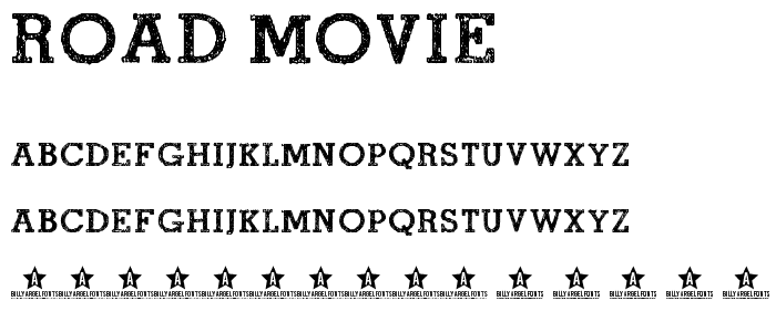 ROAD MOVIE font