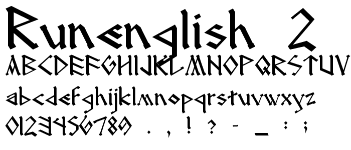 RUNEnglish 2 font