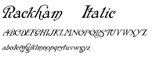 Rackham Italic police