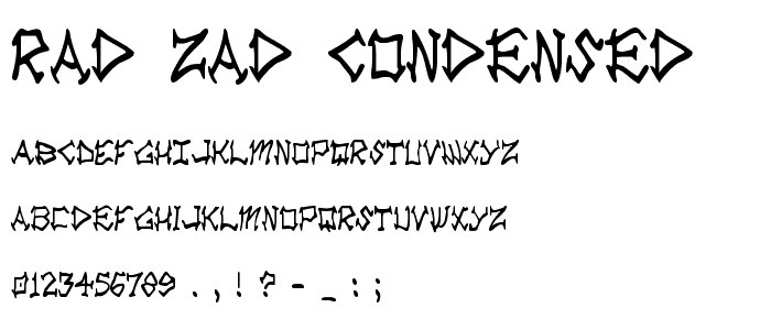 Rad Zad Condensed police