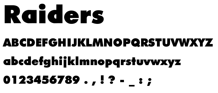 Raiders  font