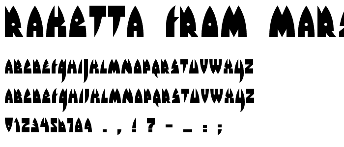 Raketta From Mars font