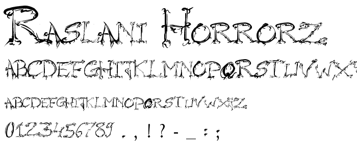 Raslani Horrorz font