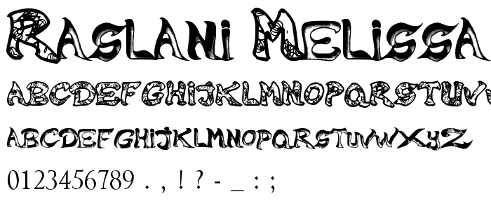 Raslani Melissa font