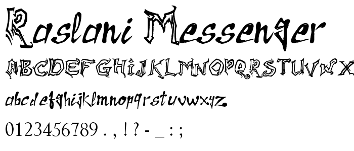 Raslani Messenger font