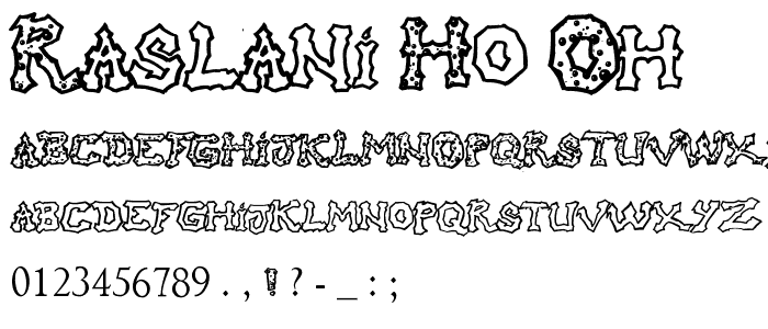 Raslani hO oH_ font