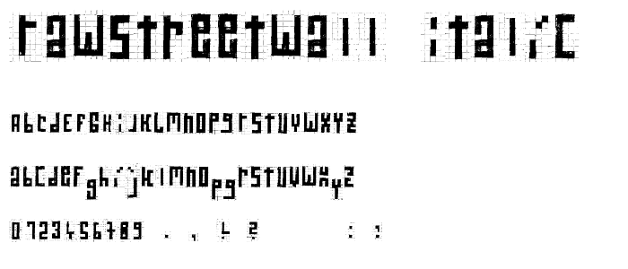 RawStreetWall Italic font