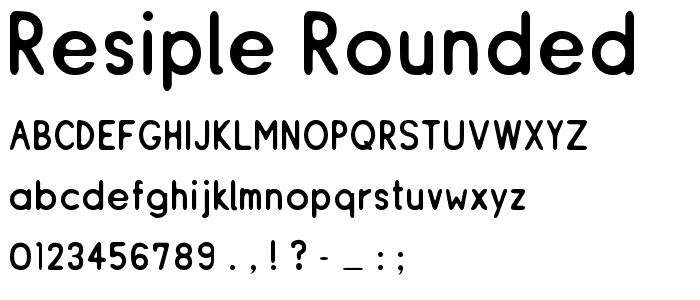 ReSiple Rounded font