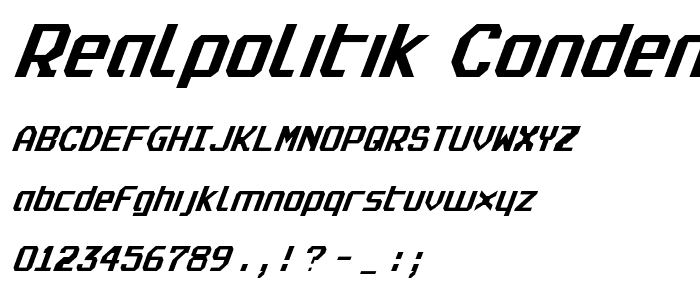 Realpolitik Condensed Italic police