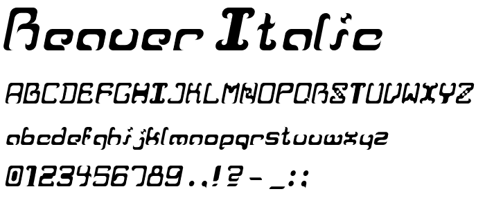 Reaver Italic font