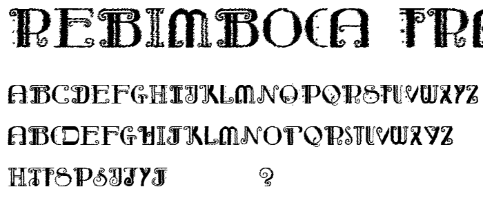 Rebimboca Trash font