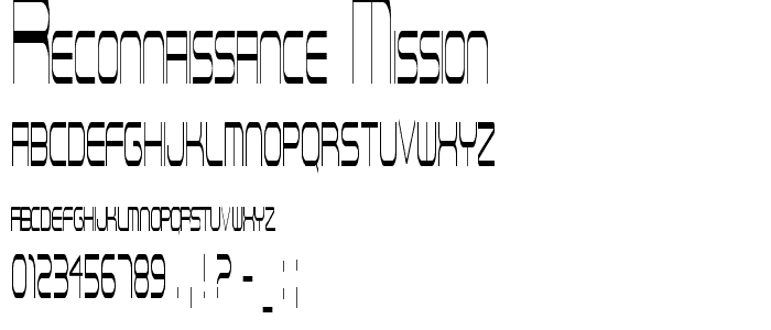 Reconnaissance Mission font