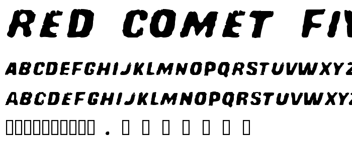 Red Comet Five to Mars font