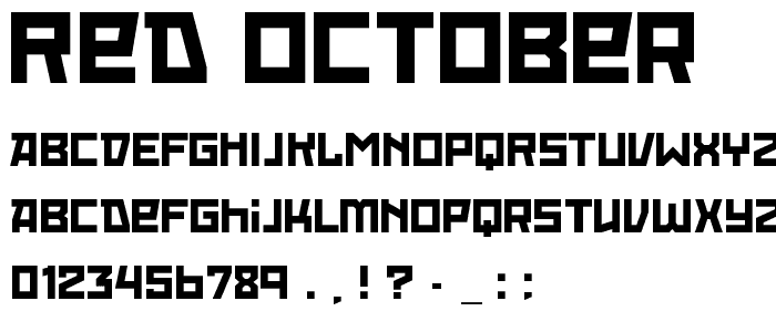 Red October font