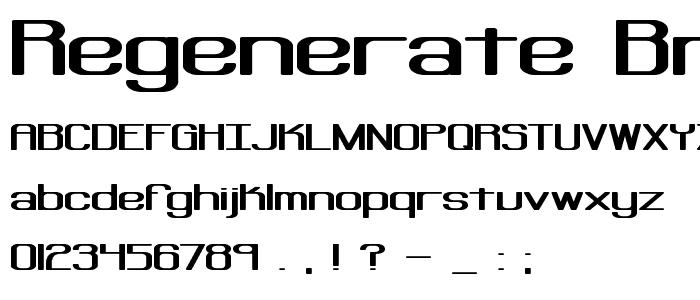 Regenerate BRK font