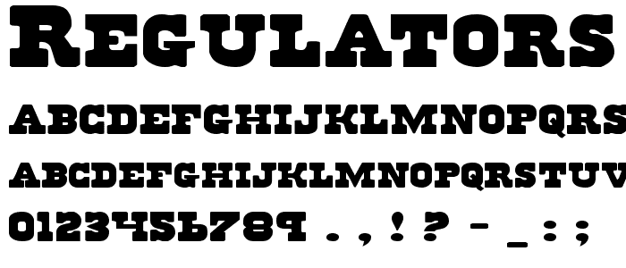 Regulators Expanded font