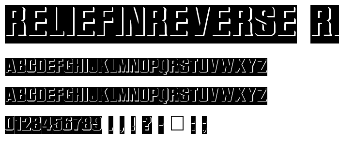 ReliefInReverse Regular font