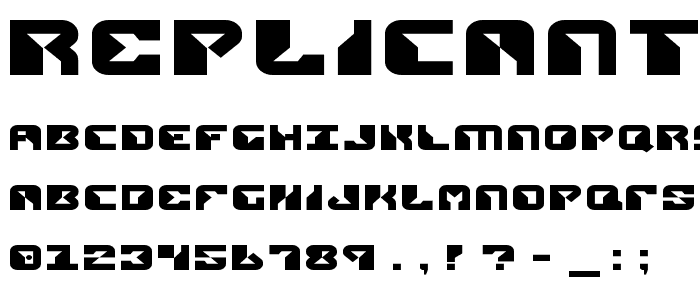 Replicant Expanded font