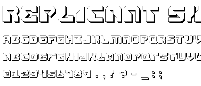 Replicant Shadow font