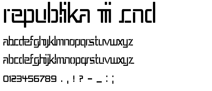 Republika III Cnd font