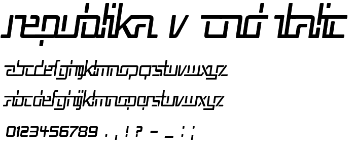 Republika V Cnd Italic font