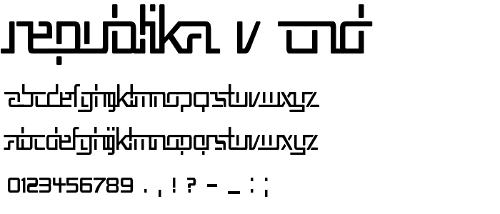 Republika V Cnd font