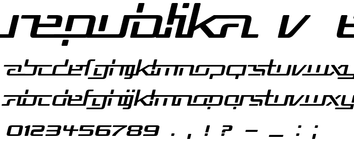 Republika V Exp Italic font