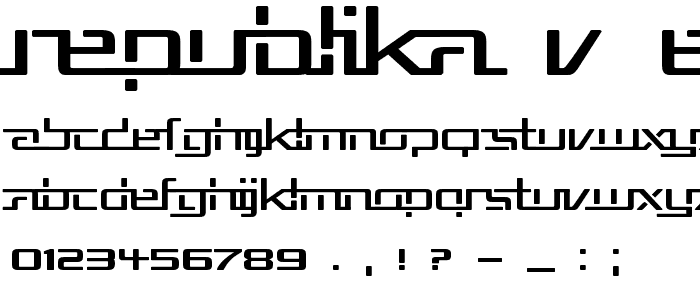 Republika V Exp font