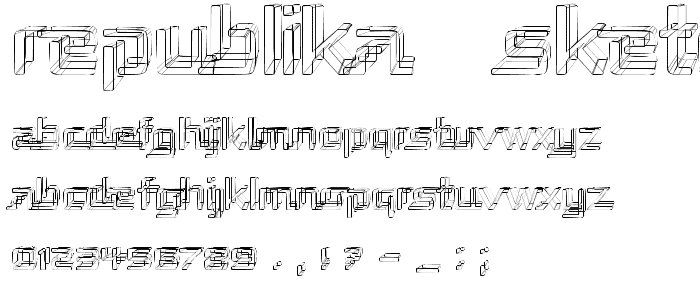 Republika - Sketch font