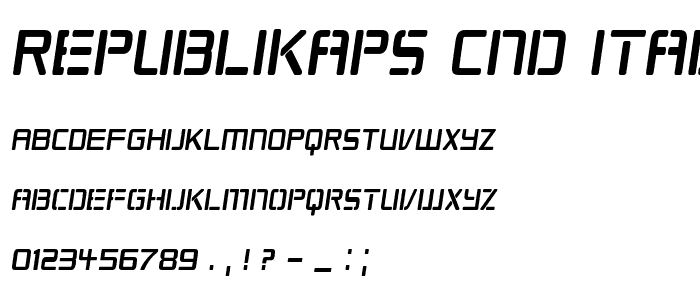 Republikaps Cnd Italic font