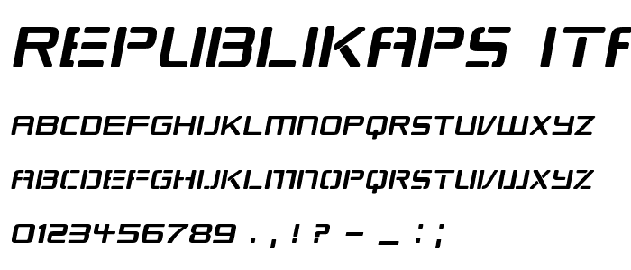 Republikaps Italic font