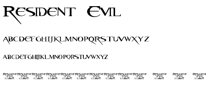 Resident Evil font