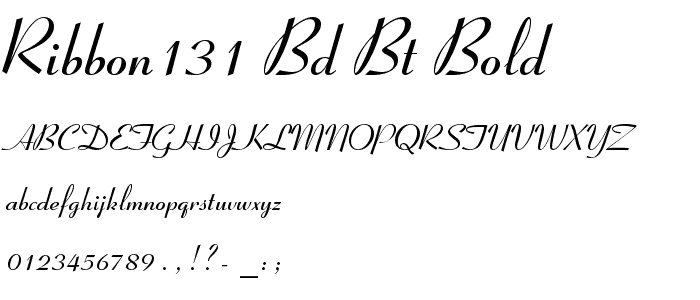 Ribbon131 Bd BT Bold font