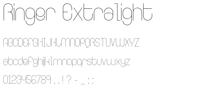 Ringer ExtraLight font