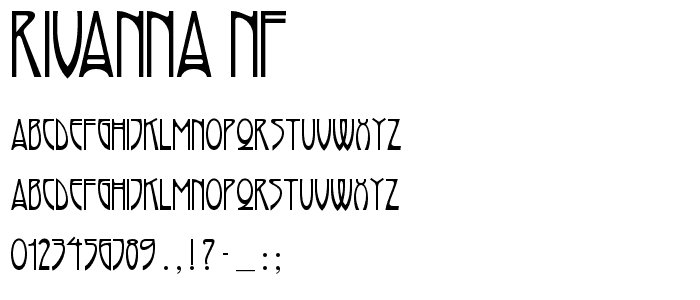 Rivanna NF font