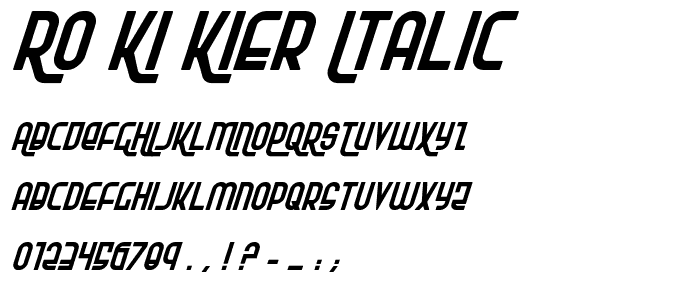 Ro_Ki_Kier Italic police