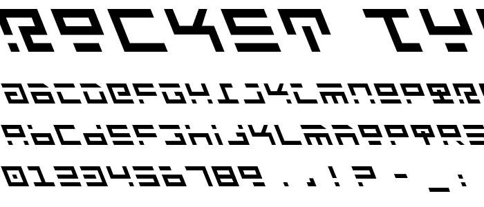 Rocket Type Leftalic font